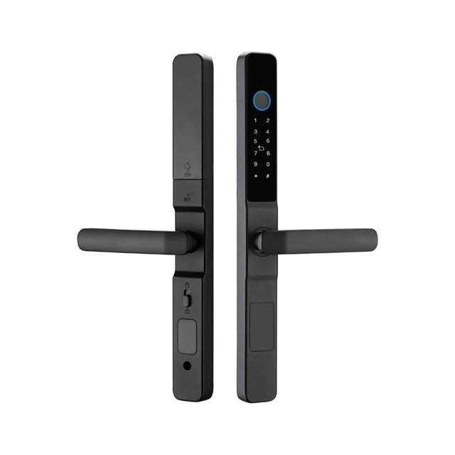 Wifi APP Waterproof Smart Fingerprint Lock Password Card Aluminum Sliding Door for Outdoor Pull Push ,Easy to Operate