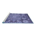 thumbnail image 2 of Ahgly Company Machine Washable Indoor Round Abstract Blue Modern Area Rugs, 8' Round, 2 of 4