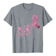thumbnail image 4 of Yuanlong Womens T-Shirts Short Sleeved Ribbon Butterflies Print Tee Shirts Cancer Awareness Blessing Pullover Tops, 4 of 4