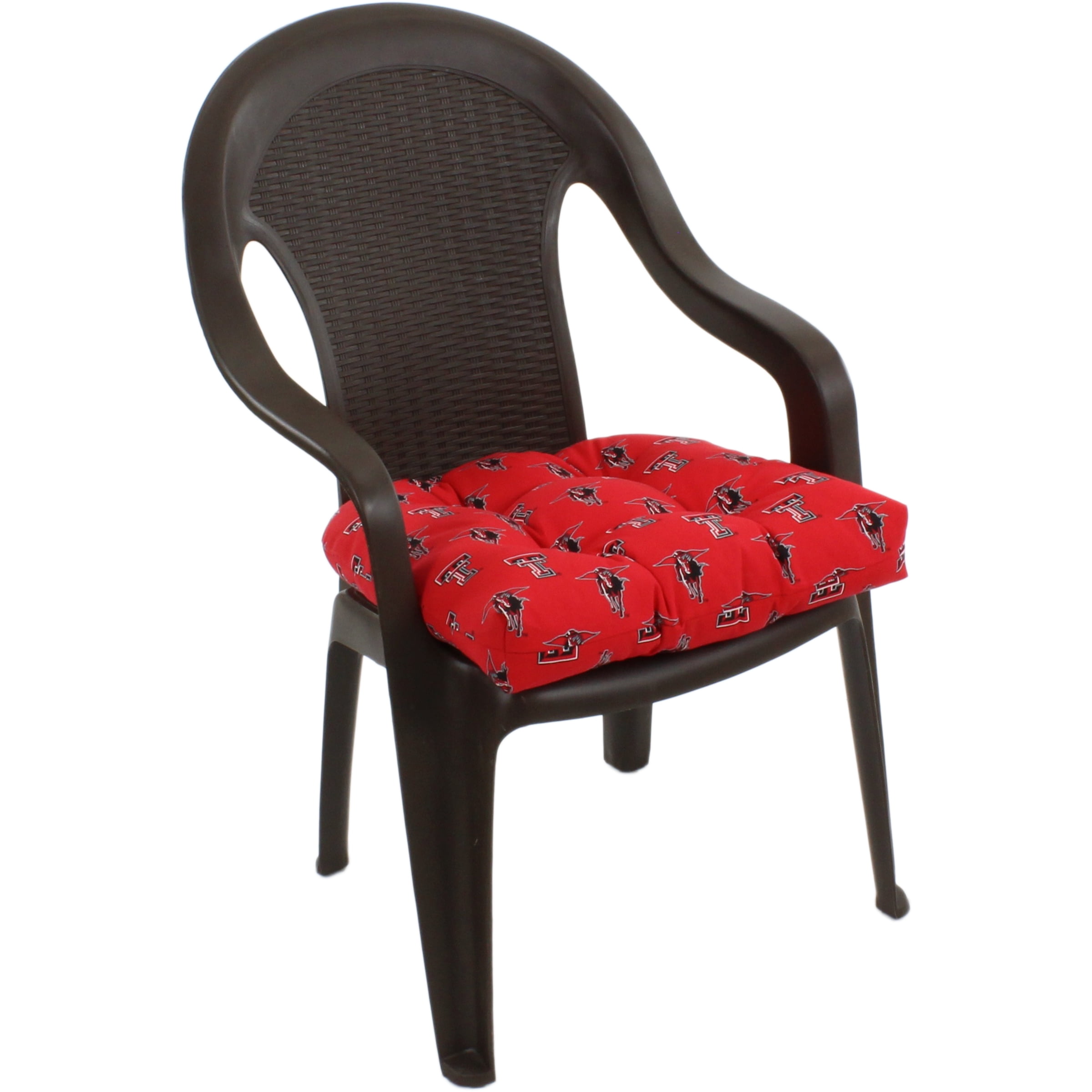 College Covers Texas Tech Red Raiders Patio Seat D Cushion 20" x 20", 2 Tie Backs
