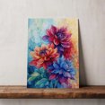 thumbnail image 5 of Dahlia Flower Canvas Wall Art 8x12 inches - Soft Botanical Dahlia Flower Canvas Print Vintage Watercolor Floral Decor, 5 of 5