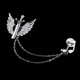 thumbnail image 3 of Broche de cadena para collar con alas de ángel de cristal, corazón y nota musical. Plata, 3 of 9