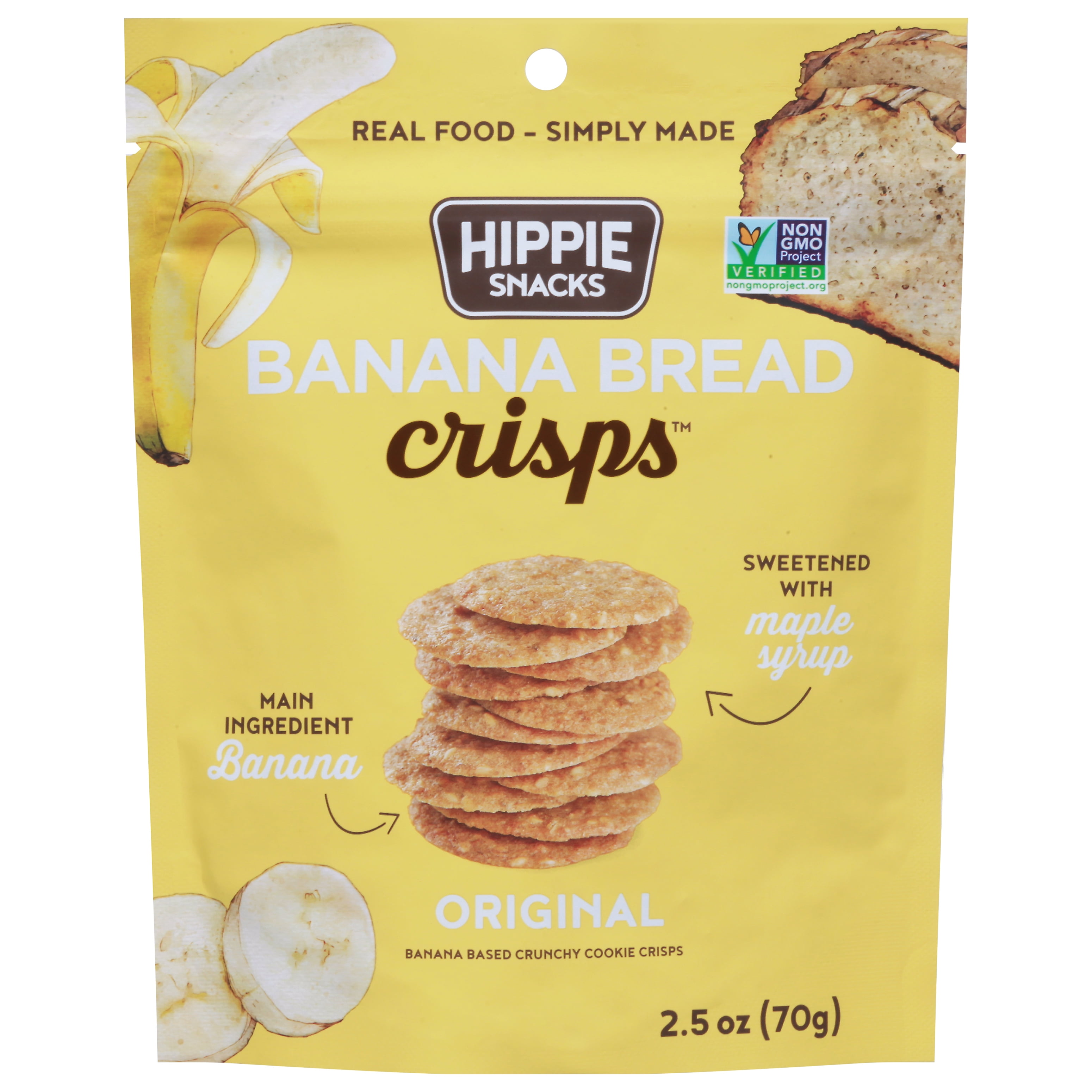 HIPPIE SNACKS CRISPS BANANA BREAD ORIG 2.5 OZ - Pack of 8