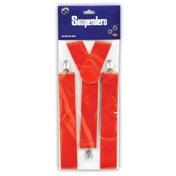 12 Pack Beistle Red Suspenders
