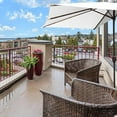 thumbnail image 4 of Joqmia Patio Half  Umbrella Replacement Canopy Cover - 9FT Half Umbrella Outdoor Patio Canopy with Easy Hand Crank - Condo, Townhouse, or Balcony Furniture(Red,2pc), 4 of 6