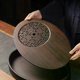 thumbnail image 3 of A85Q-Chinese Tea Ceremony Culture Oval Tea Tray Hollow Drainage Storage Tea Tray Household Solid Wood Storage Tray, 3 of 5