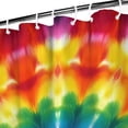 thumbnail image 3 of Colorful Rainbow Tie Dye Spiral Pattern Shower Curtain 36"x72" ,Bathroom Decorative Shower Curtains Set with 12 Hooks,Modern Waterproof Washable Shower Curtain, 3 of 6