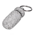 thumbnail image 1 of Pill Container, Portable Pill Case with Rhinestones, Medicine Bottle Pill Storage Holder, Waterproof Medicine Dispenser Keychain for Outdoor Camping Travel, 1 of 7