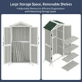 thumbnail image 3 of BELLEZE Outdoor Storage Shed with 4 Removeable Shelves, Wooden Garden Shed Lockable Tool Cabinet with Waterproof Roof, Outside Tall Tool Shed for Patio Backyard Lawn Yard - Gray, 3 of 7