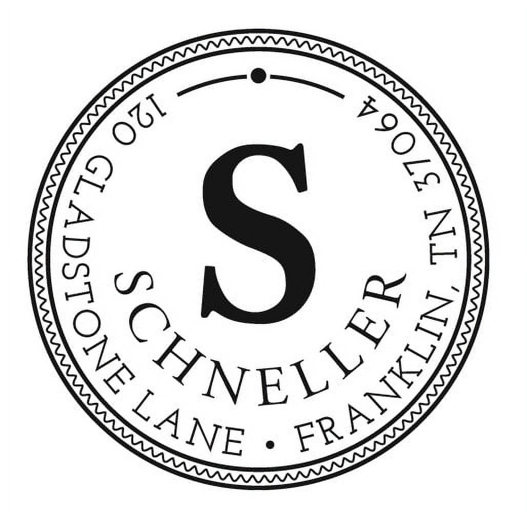 Personalized Round Self-Inking Rubber Stamp - Schneller