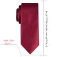 thumbnail image 5 of Men's Solid Red Slim Necktie For Adults, Teenagers, College Students Perform,Party,Wedding. One Size, 5 of 5