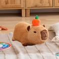 thumbnail image 6 of Capybara Plush Toy Capybara Stuffed Toy with Sound Cartoon Comfortable Car Home Decor Capybara Toy Animal Doll for Boy Girls Lying down 20cm, 6 of 8