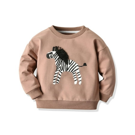 

LisenraIn Infant Sweatshirt Toddler Autumn Long Sleeve Round Neck Pullover