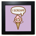 thumbnail image 1 of Ice Scream Cry Grievance Black Square Frame Picture Wall Tabletop, 1 of 3