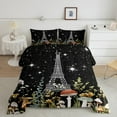 thumbnail image 2 of jejeloiu Paris Eiffel Tower Full Size Comforter Sets,Cartoon Mushroom Bedding Comforter Set,Galaxy Starry Night Bedding Sets For Children,Super Cozy Bedroom Decoration Reversible,3pcs, 2 of 8