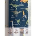 thumbnail image 6 of Dinosaur Family Sheer Curtains 2 Panels Set Retro Watercolor Dinosaur Name Letter Navy Blue Sheer Window Curtains Light Filtering Rod Pocket Voile Drapes for Bedroom Living Room 52"X72", 6 of 8