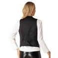 thumbnail image 2 of Manyakai Women's Sparkle Sequins Waistcoat Open Front Jacket Sleeveless Coat Vest Tops Black 3XL, 2 of 7
