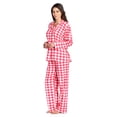 thumbnail image 2 of Casual Nights Women's Long Sleeve Rayon Button Down Pajama Set, 2 of 5