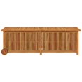 thumbnail image 2 of vidaXL Boîte de Rangement de Jardin avec Roues 150x50x58 cm Bois Massif Acacia, 2 of 5