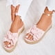 thumbnail image 4 of Sandalias planas con plataforma de paja y lazo de vacaciones informales y cómodas para mujer Wmkox8yii ytu2824, 4 of 6