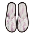 thumbnail image 3 of Unisex Travel Sandals House Slippers Includes Free Storage Bag for Hotel, Travel, Home Watercolor Abstract Wavy Lines, 3 of 8