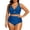 A-Dark Blue211, variant on 2 Piece Swimsuits For Women Plus Size Bikini Set High Waisted Tummy Control Bathing Suits Cross-Back V Neck Comfy Beachwear