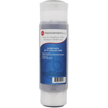 - ReplacementBrand Comparable Filter for the AquaPure AP117, Whirlpool WHKF-GAC (5 micron, 10
