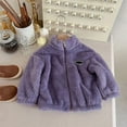 thumbnail image 2 of Fozruso Windproof Jacket Boys 5-6 Years,Toddler Kids Baby Girls Boys Solid Coat Jacket Outerwear Zipper Warm Winter Outwear Purple, 2 of 4