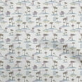 thumbnail image 1 of oneOone Cotton Cambric Light Blue Fabric Travel Craft Projects Decor Fabric Printed By The Yard 42 Inch Wide, 1 of 4