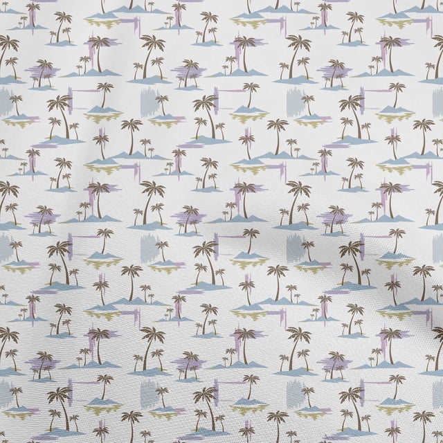 oneOone Tissu Polyester Spandex Bleu Clair pour Robe de Voyage Tissu Imprimé au Mètre 56 Pouces de Large