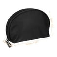 thumbnail image 2 of Unique Bargains Half Moon Makeup Bag Small Half Moon Cosmetic Beauty Bag for Purse Cosmetic Organizer Black Beige, 2 of 7