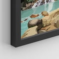 thumbnail image 5 of PixonSign Framed Canvas Print Wall Art Set - Summer Forest River Rapid Landscape Posters - Set of 3 Wilderness Nature Pop Art Prints Pastel Wall Décor for Living Room - 12"x16" Black, 5 of 5