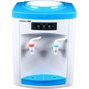 Hot and Cold Water Countertop Cooler Dispenser, White Freestanding Water Dispenser, Small Top Loading Countertop Water Cooler Dispenser for Home Office Cafe Bar Dorm Room