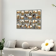 Hello Laura 24 Opening Gray Multiple Photo Frames Collage 4 x 6 Pictures with Large Family and Friend Decor