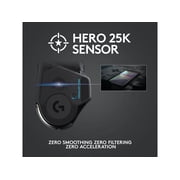 Logitech G502 LIGHTSPEED Wireless Gaming Mouse, HERO 25K Sensor, 25,600 DPI, RGB, Adjustable Weights, 11 Programmable Buttons, Long Battery Life, On-Board Memory, PC / Mac