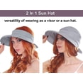 thumbnail image 2 of Sombrero simple para mujer UPF 50+ UV Sunscreen Convertible Beach Sun Hat Vhermosa Gorras y Gorros, 2 of 6