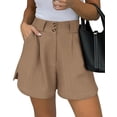 thumbnail image 1 of Pantalones cortos KIRUNDO elegantes casuales de verano elásticos de cintura alta para mujer, 1 of 9