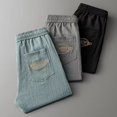 thumbnail image 2 of Pantalones de seda fina de verano para hombre, pantalones casuales para hombre, adolescentes, de secado rápido, deportivos, sueltos, de talla grande, pantalones de protección a la moda, 12 piezas, 2 of 5