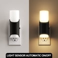 thumbnail image 7 of YANSUN 2 Pack Black Cylindrical Night Light with Long & Short Dual Shades, 3000K Warm White, Dimmable 0%-100%, Plug in, Home Decor, 7 of 7