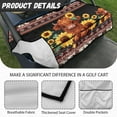 thumbnail image 6 of Renewold Golf Cart Seat Cover with 4 Pockets Soft Non-Slip Golf Cart Cloth Seat Cover Compatible with EZGO Yamaha and More 2 Person Club Cars, American Tribal Highland Cow Sunflower Claret, 6 of 7