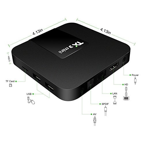 TX3 Mini Android 8.1 TV Box 4K TV Amlogic S905W Quad core H.265 Decodi