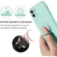 thumbnail image 2 of iPhone 11 Case, Phone Case iPhone 11, Slim Silicone Soft Rubber Shockproof Protective 360° Ring Holder Kickstand Drop Protection Bumper Cute Girls Women Boy iPhone 11 2019 Cover, Mint Green, 2 of 14