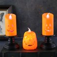 thumbnail image 3 of Bewildely Lámpara de calabaza, accesorios para el hogar, luz nocturna, multipropósito, accesorios para festivales, farol de Halloween, Kits de decoración para fiestas forma de calabaza Bewildely HA068060-01, 3 of 6