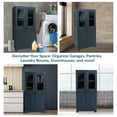 thumbnail image 5 of Sunnydaze Lockable Adjustable 48.75" Plastic 3-Shelf Freestanding Garage Storage Cabinet, Charcoal, 5 of 9