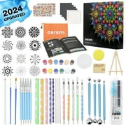 Hakkin 34PCS Mandala Dotting Tools Painting Kit,Rock Dot Paint Stencils  Tool Set Art Craft Supplies Gift Kit