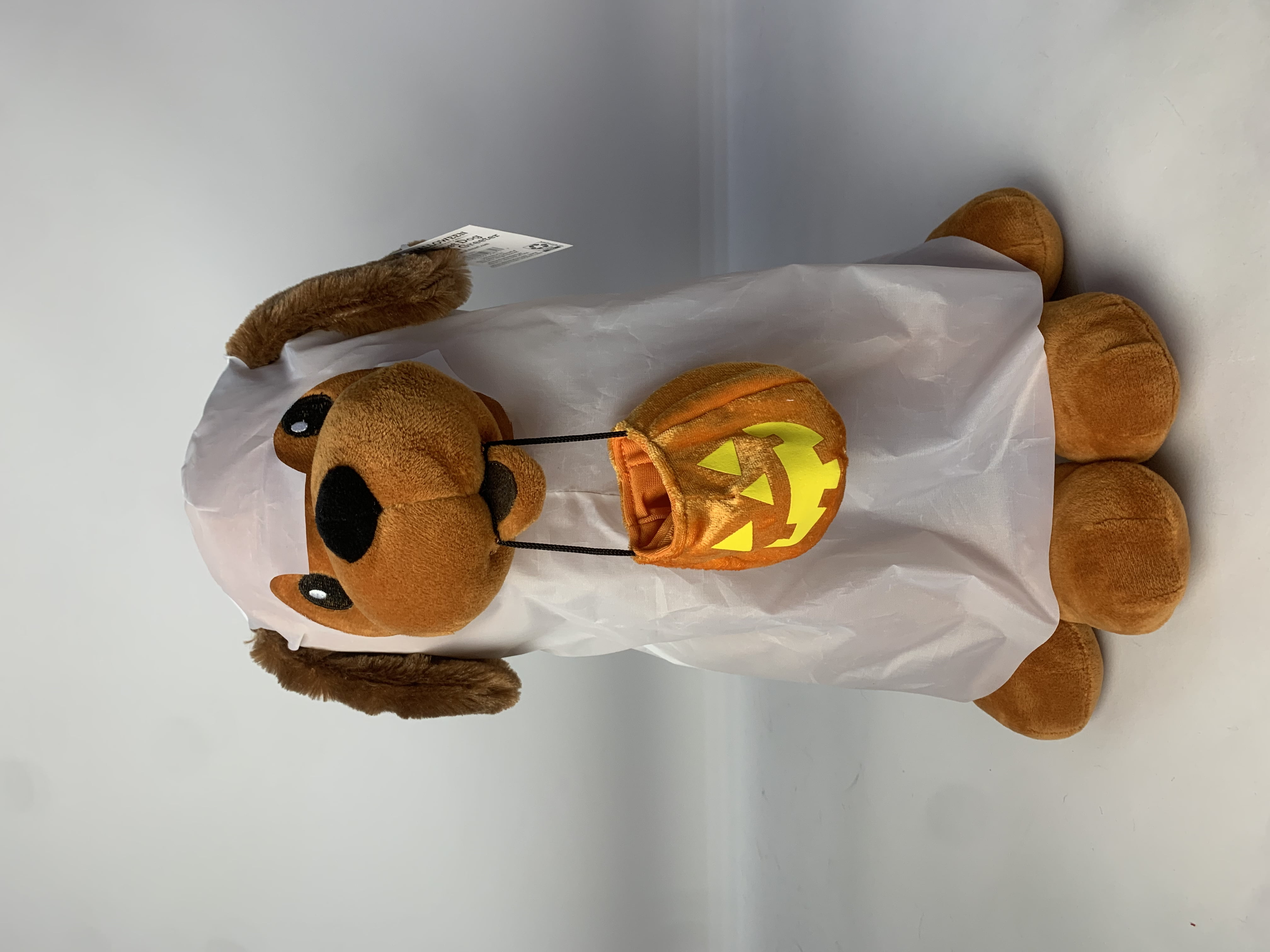 Halloween Plush Porch Door Greeter, Dog with Jack-O'-Lantern, by Way To Celebrate