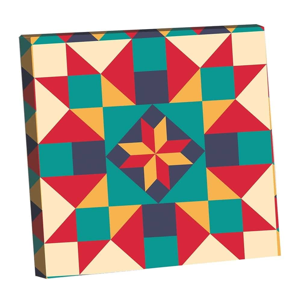 Geometric Deco Design-14"x14" Canvas Artwork 14 x 14