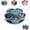Blue, variant on VAETTLO Rotatable 5‑Compartment Snack Serving Tray with Lid, Divided Food Platter for Fruits Dips Nuts, Space‑Saving Organizer for Party Picnic Travel, Blue