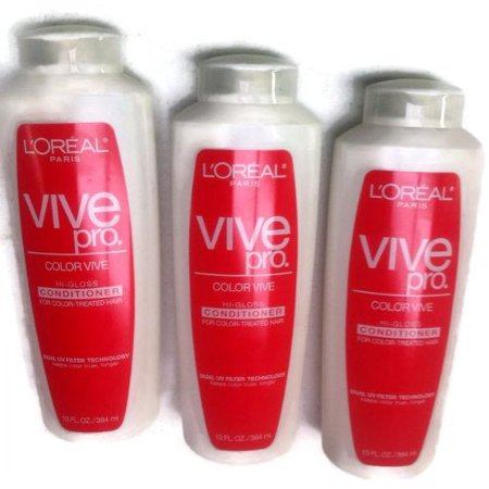 Pack of 3: Loreal Vive Pro Color Vive Hi-Gloss Conditioner for Color Treated Hair - 13 Oz by L'Oreal Paris