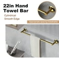 thumbnail image 3 of 6 Pieces Bathroom Hardware Set Brass Wall Mount Bathroom Accessory Towel Bar Set, 3 of 9